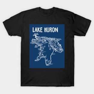 Lake Huron Map T-Shirt